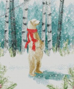 Bear In Snow Winter Diamond Painting