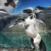 Black And White Horse With Eagle Diamond Painting