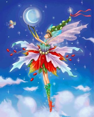 Christmas Fairy Moon Diamond Painting