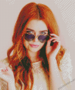 Girl With Heart Glasses Diamond Painting