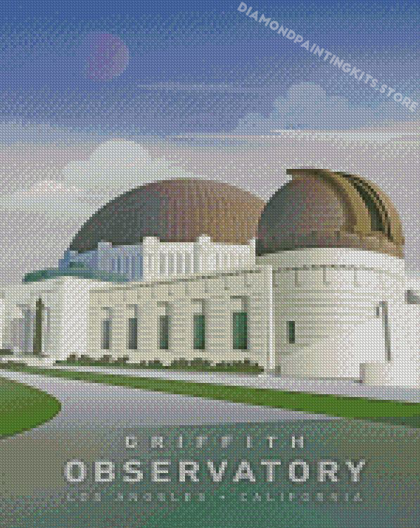 Griffith Observatory Los Angeles Poster Diamond Painting