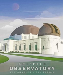 Griffith Observatory Los Angeles Poster Diamond Painting