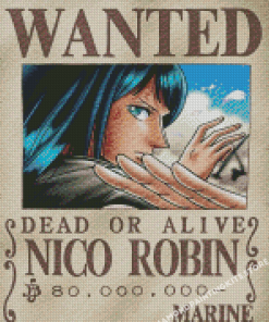 Nico Robin One Piece Wanted Diamond Painting