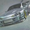 Silver Nissan Silvia S15 Diamond Painting