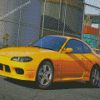 Yellow Silvia S15 Car Diamond Painting
