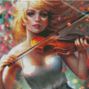 Anime Girl Playing Violin Diamond Painting