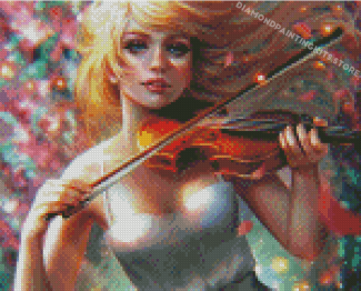 Anime Girl Playing Violin Diamond Painting