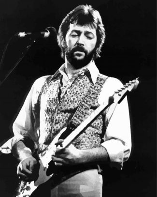 Black And White Young Eric Clapton Diamond Painting