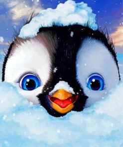 Cute Happy Feet Penguin Diamond Painting