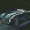 Dark Green Classic Jaguar Car Diamond Painting