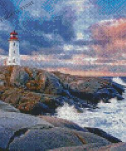 Peggys Point Lighthouse Diamond Painting