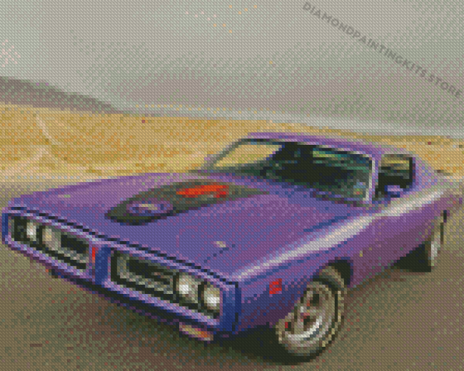 Purple Dodge Super Bee Diamond Painting
