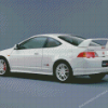 White Honda Integra Car Diamond Painting