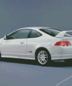 White Honda Integra Car Diamond Painting