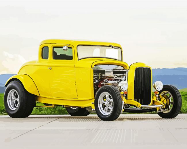 Yellow 1932 Ford Coupe Diamond Painting