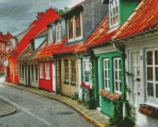Aalborg Town Houses Diamond Painting
