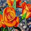 Aesthetic Orange Roses Diamond Painting
