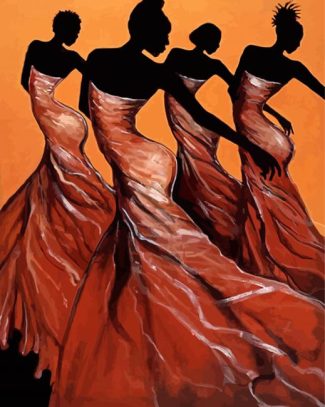 African American Dancing Girls Diamond Painting