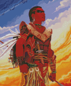 African Warrior Diamond Painting