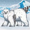 Baby Owl Bear In Snow Diamond Painting