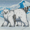 Baby Owl Bear In Snow Diamond Painting