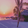 Beautiful Sunset In Varadero Beach Diamond Painting