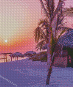 Beautiful Sunset In Varadero Beach Diamond Painting