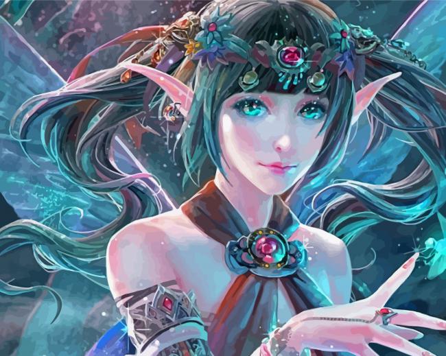 Blue Fairy Elf Diamond Painting