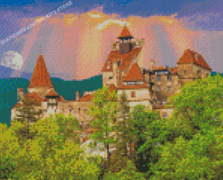 Bran Castle Sunset Diamond Painting