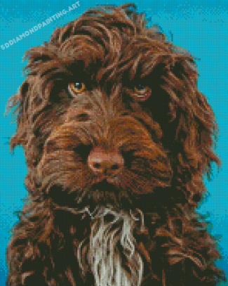 Brown Cockapoo Dog Diamond Painting