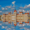Budapest Parliament Water Reflection Diamond Painting
