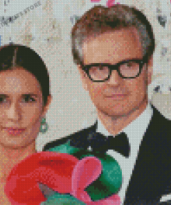 Colin Firth With His Wife Diamond Painting
