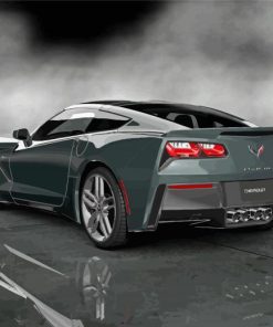 Dark Grey C7 Corvette Diamond Painting