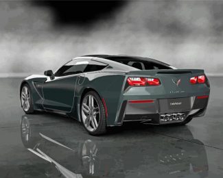 Dark Grey C7 Corvette Diamond Painting