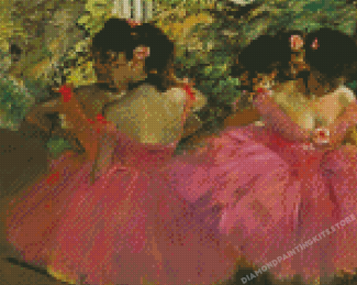 Degas Ballet Dancer In Pink Dress Diamond Painting