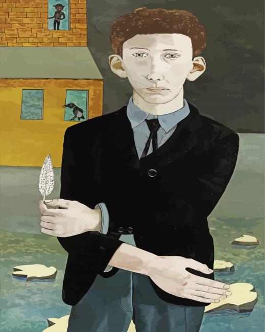 Man With A Feather Lucian Freud Diamond Painting