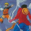 Naruto And Luffy Fight Diamond Painting