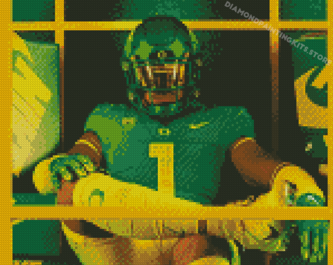 Oregon Ducks Football Art Diamond Painting