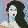 Pocahontas Patrick Nagel Art Style Diamond Painting