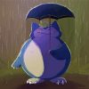 Pokemon Snorlax Under Umbrella Diamond Painting