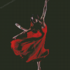 Red Ballet Dancer Diamond Painting