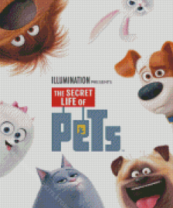 The Secret Life Of Pets Movie Poster Diamond Painting