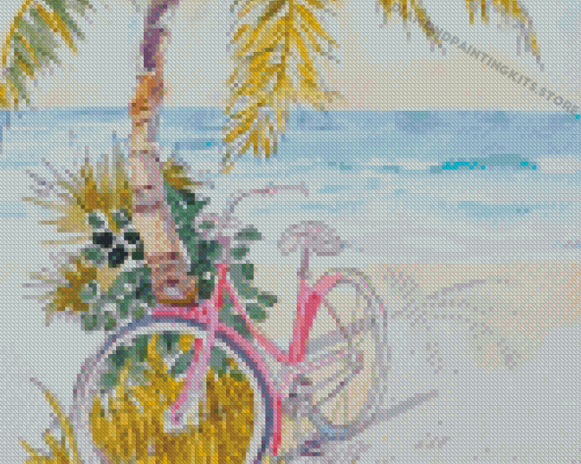 Tropical Beach Bike Diamond Painting