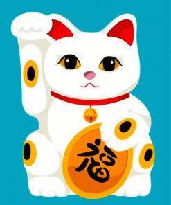 Aesthetic Chinese Lucky Cat Diamond Painting