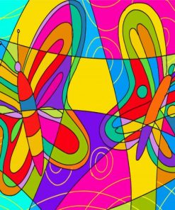 Aesthetic Cubism Butterfly Diamond Painting