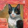 Aesthetic Cat Window Diamond Painting
