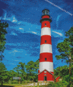 Chincoteague Lighthouse Building Diamond Painting