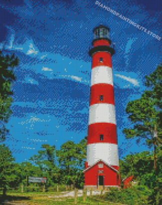 Chincoteague Lighthouse Building Diamond Painting