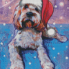 Christmas Cockapoo Abstract Diamond Painting