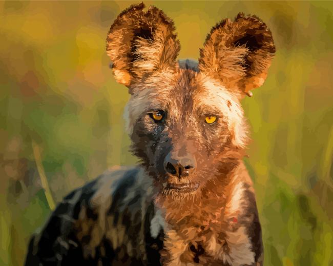 Cool African Hunting Dog Diamond Painting
